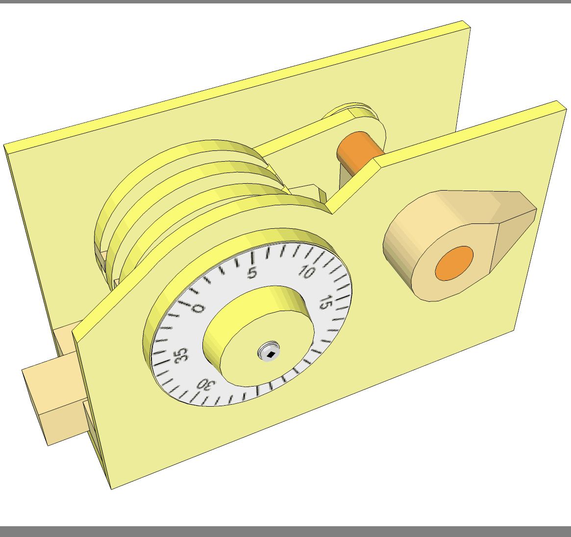 Wooden combination lock plans