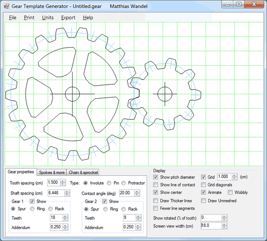 Gear generator program